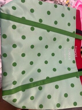 Fill the bag Clinique x kate spade Green Polka Dot Tote